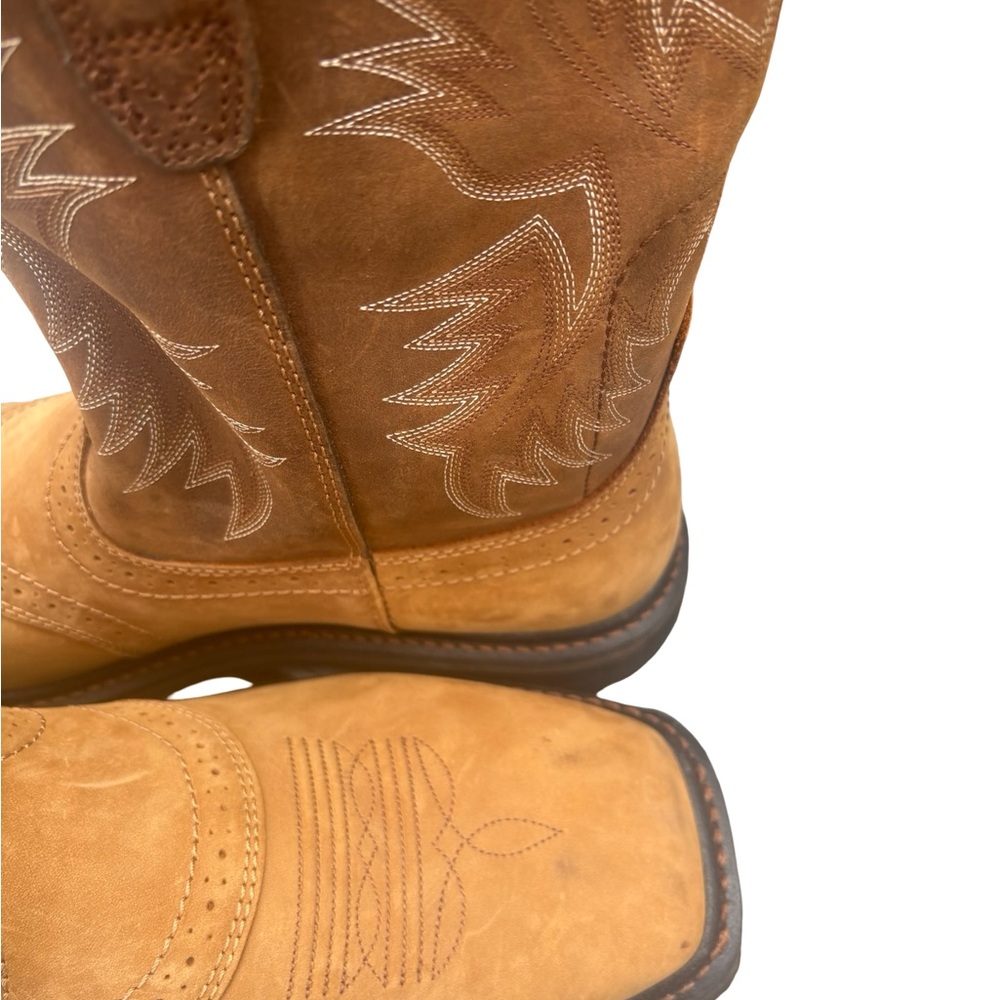Ariat 12EE like new Men's Brown Western Boots Work Boots Square Toe - Picture 3 of 6